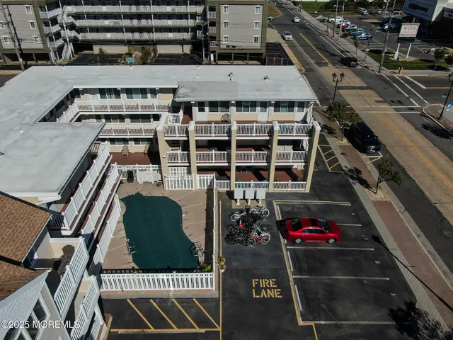 an aerial view of a city