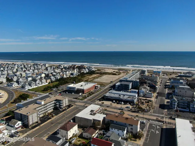 an aerial view of a parking space
