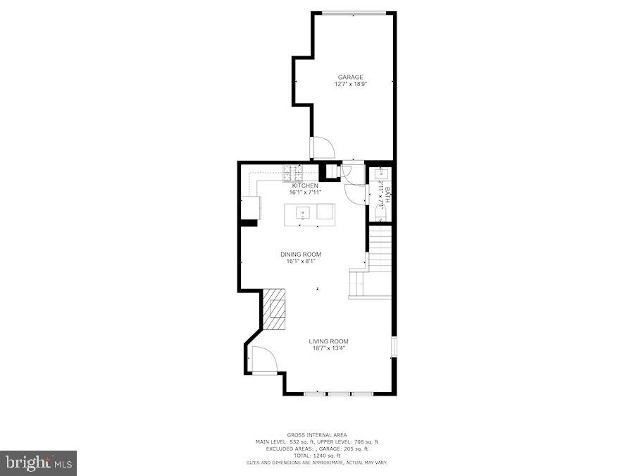 655 Main Street, Unit A Gaithersburg, MD 20878 - Photo 27 of 29 Main-Level Floor Plan