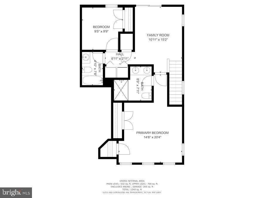 655 Main Street, Unit A Gaithersburg, MD 20878 - Photo 28 of 29 Upper-Level Floor Plan