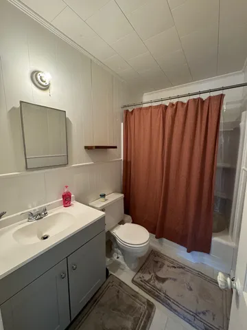 a bathroom with a sink toilet and vanity