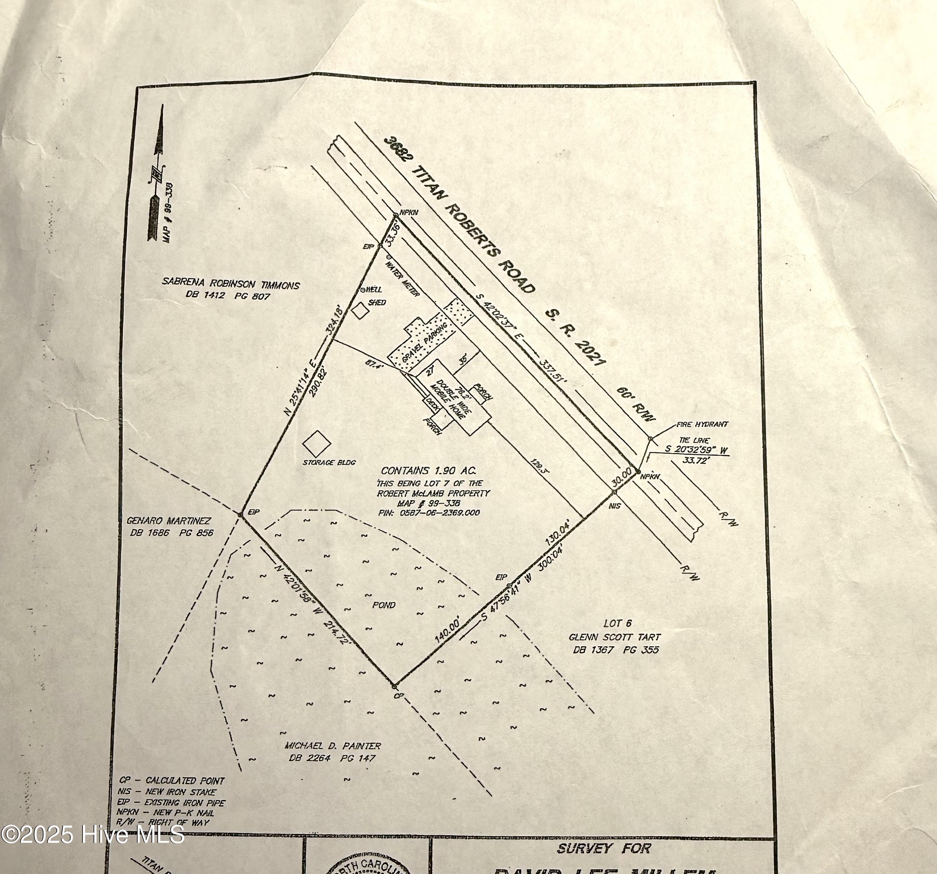3682 Titan Roberts Road Erwin, NC 28339 - Photo 46 of 51 3682 Titan Roberts Road, Erwin, NC. Survey showing 1.90 acres