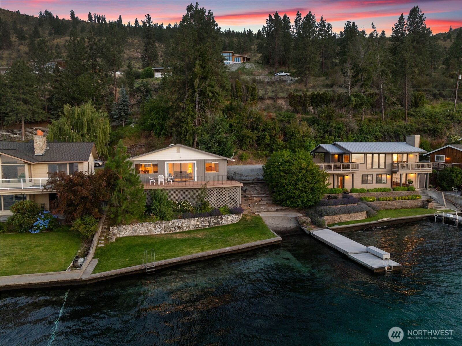 3132 South Lakeshore Road Chelan, WA 98816 - Photo 21 of 36 an aerial view of a house