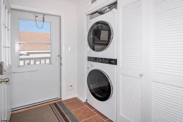a view of balcony with wooden floor