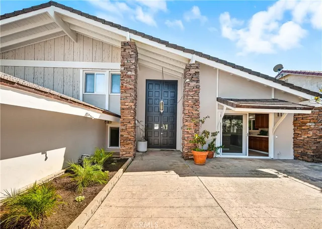a front view of a house