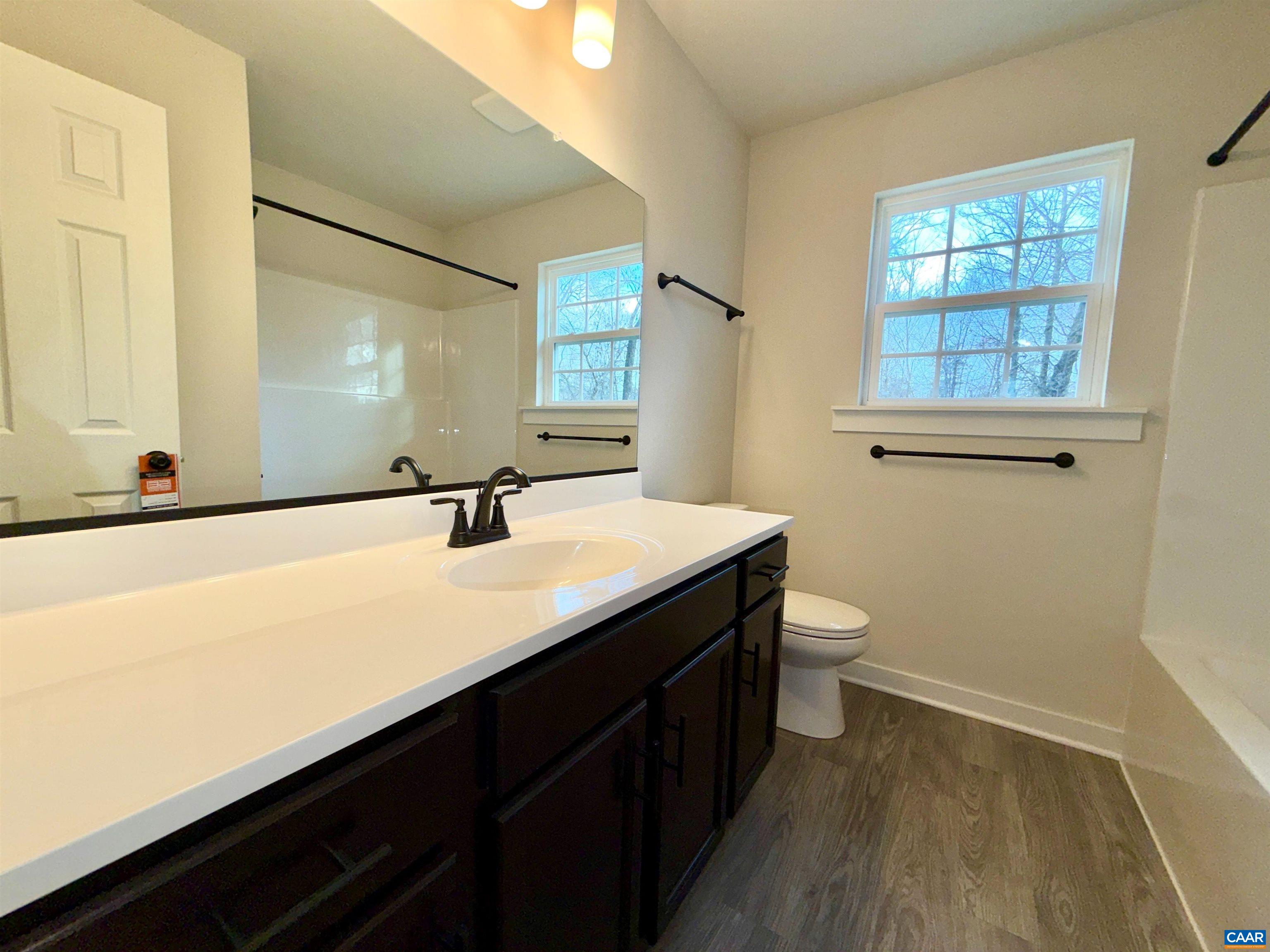 3546 Courthouse Road, Unit CBE4 Palmyra, VA 22963 - Photo 15 of 19 a bathroom with a sink a toilet a mirror and a window