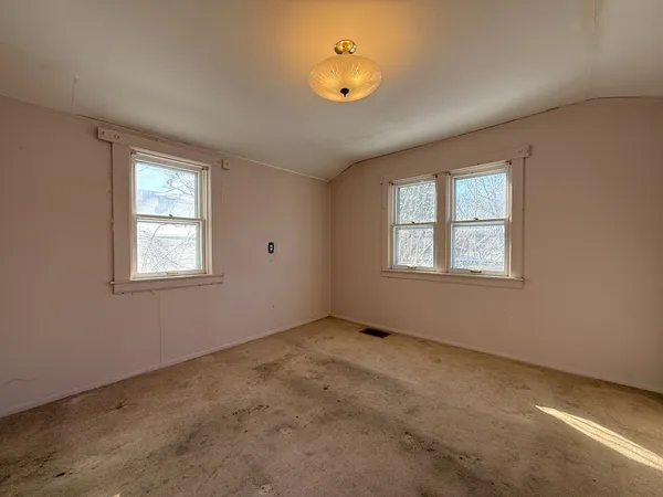 an empty room with a window