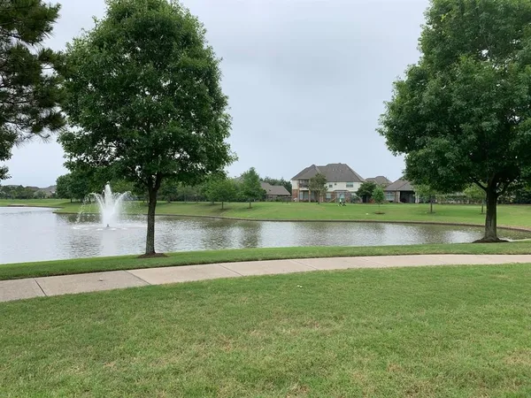 a view of a park with slide