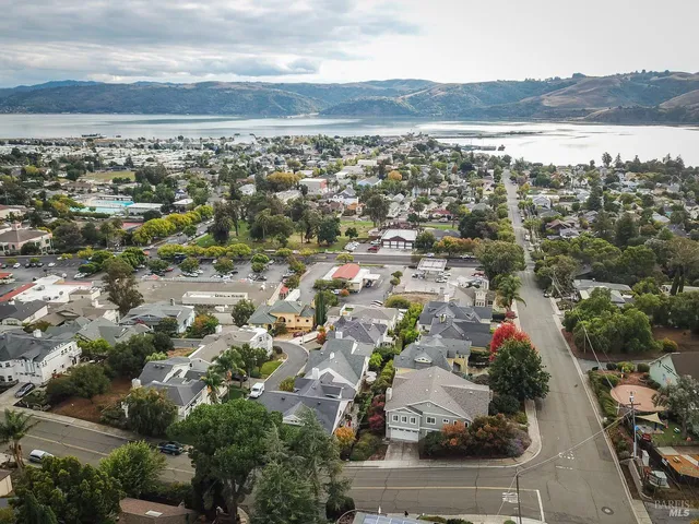a view of lake and mountain