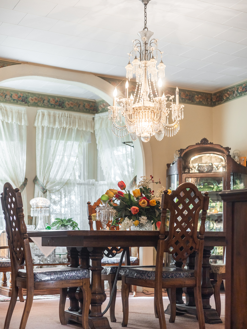 13561 West Kennedy Road Manhattan, IL 60442 - Photo 5 of 28 a view of a dining room with furniture and chandelier