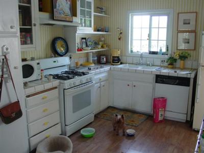 3805 Selvage Road Santa Rosa, CA 95401 - Photo 3 of 10 a kitchen with a stove a sink and a wooden floor