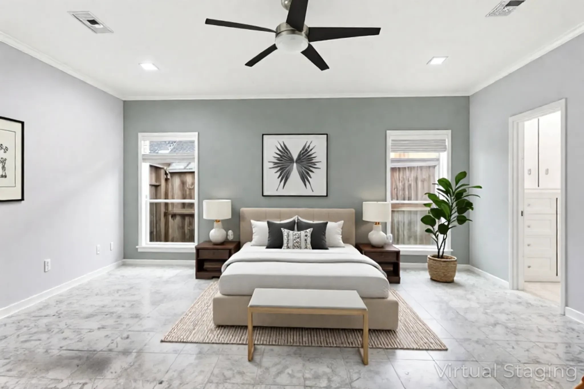 11507 Del Monte Drive Houston, TX 77077 - Photo 18 of 44 Virtually stage primary bedroom.