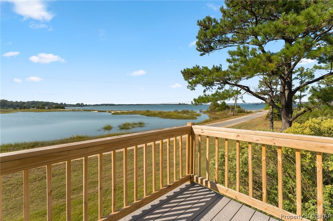 2218 Mill Creek Road Wake, VA 23176 - Photo 15 of 41 Wooden deck featuring a water view