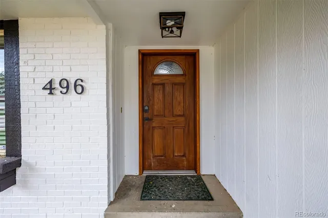 a view of an entryway door
