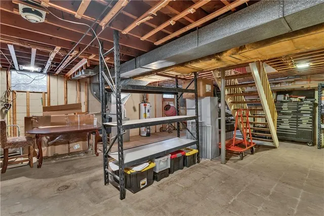 a view of storage and utility room