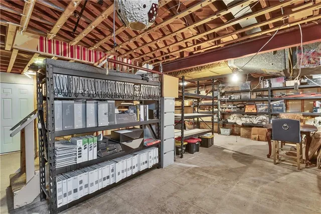 a view of storage and utility room