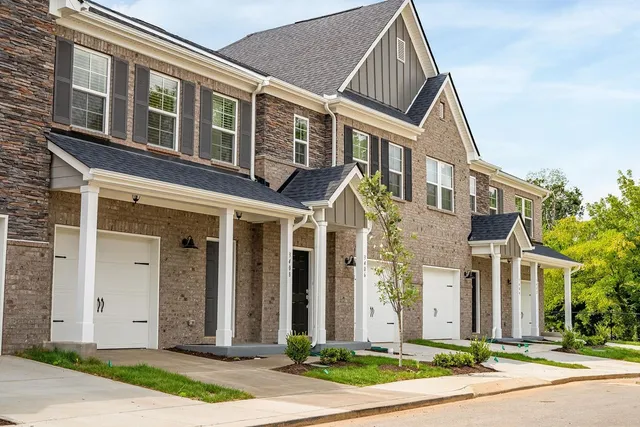 front view of a brick house