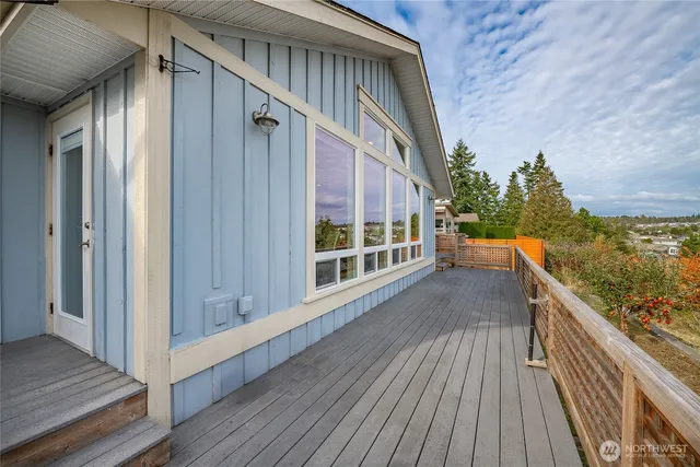 an aerial view of a swimming pool