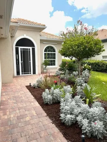 a entryway with a garden