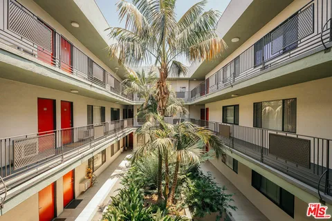 a view of a building with many windows