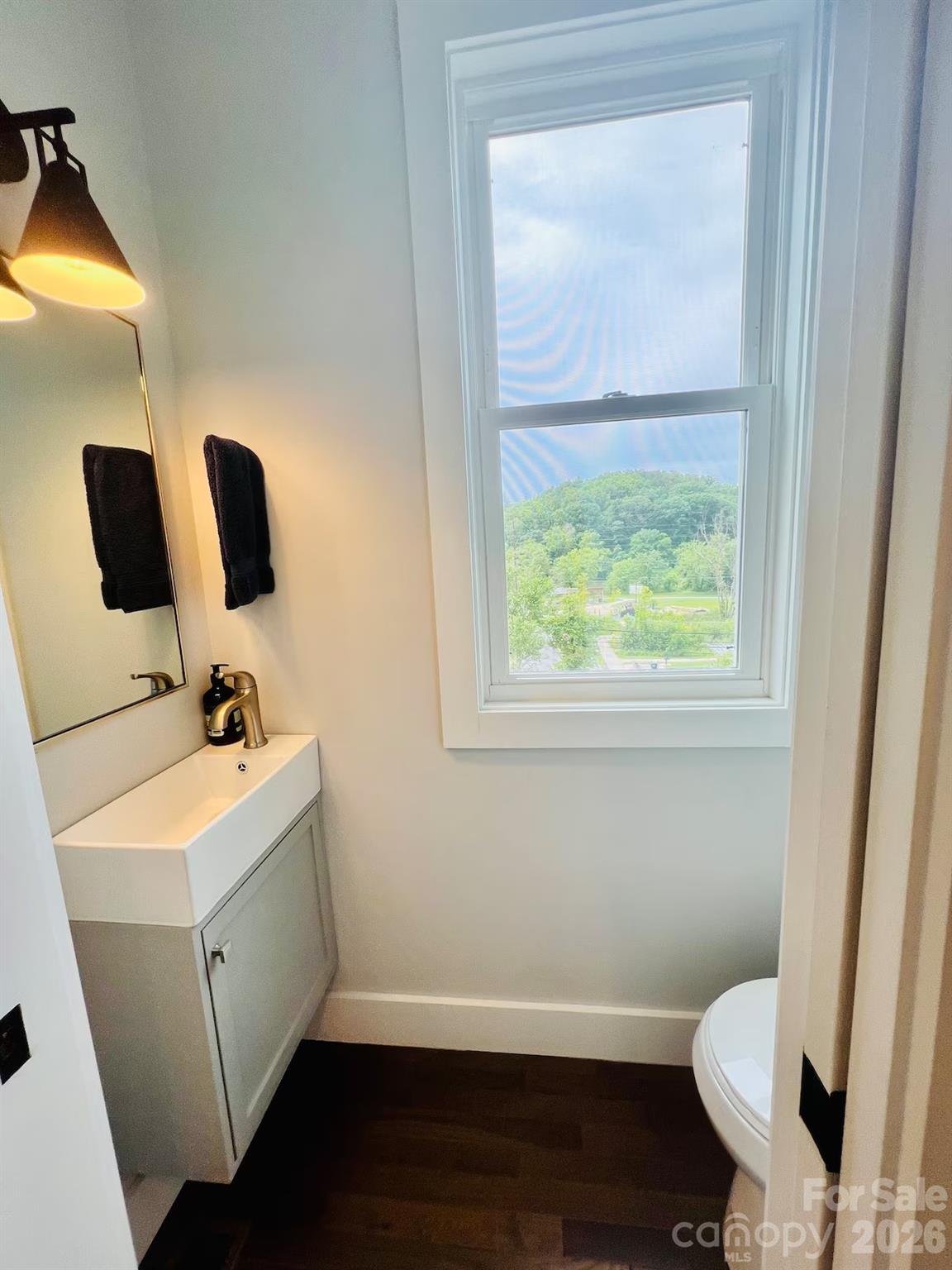 1063 Riverside Drive Asheville, NC 28804 - Photo 14 of 40 a bathroom with a sink and a mirror