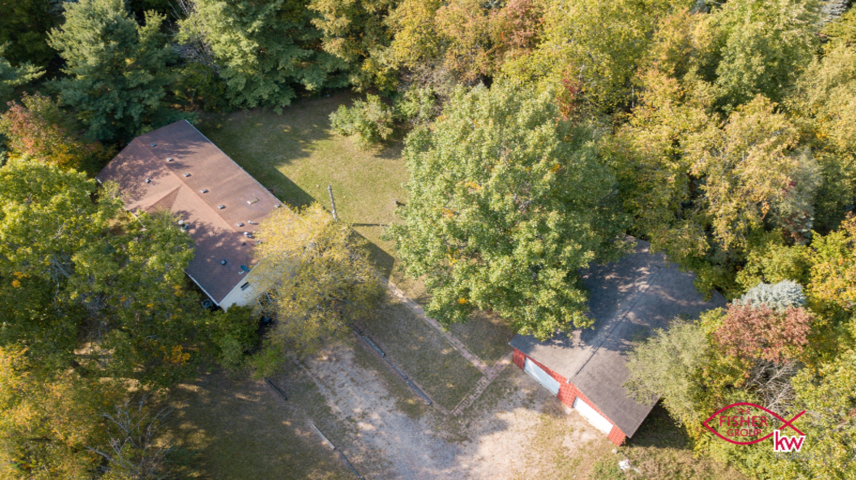 9104 Peck Lake Road Lowell, MI 49331 - Photo 29 of 31 Arial view of property