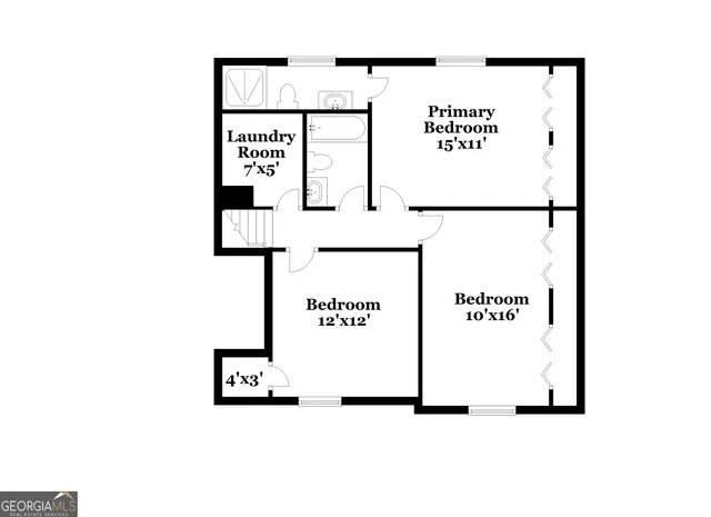 a picture of a bench in a white building