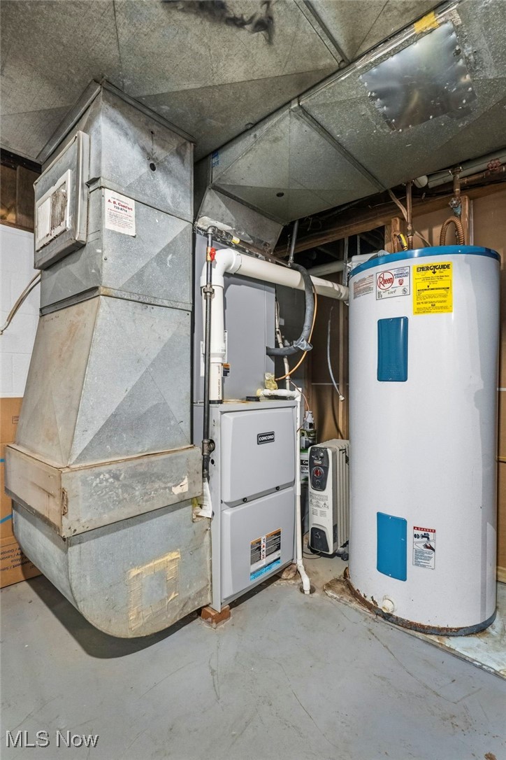 7153 Hudson Road Kent, OH 44240 - Photo 34 of 46 Utility room featuring water heater and heating unit