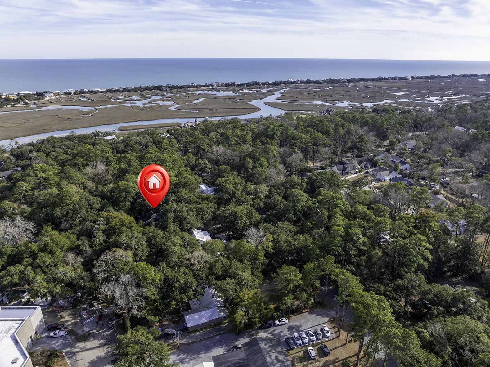 187 Alston Road Pawleys Island, SC 29585 - Photo 10 of 40 View of property location featuring a large body of water and nearby suburban area