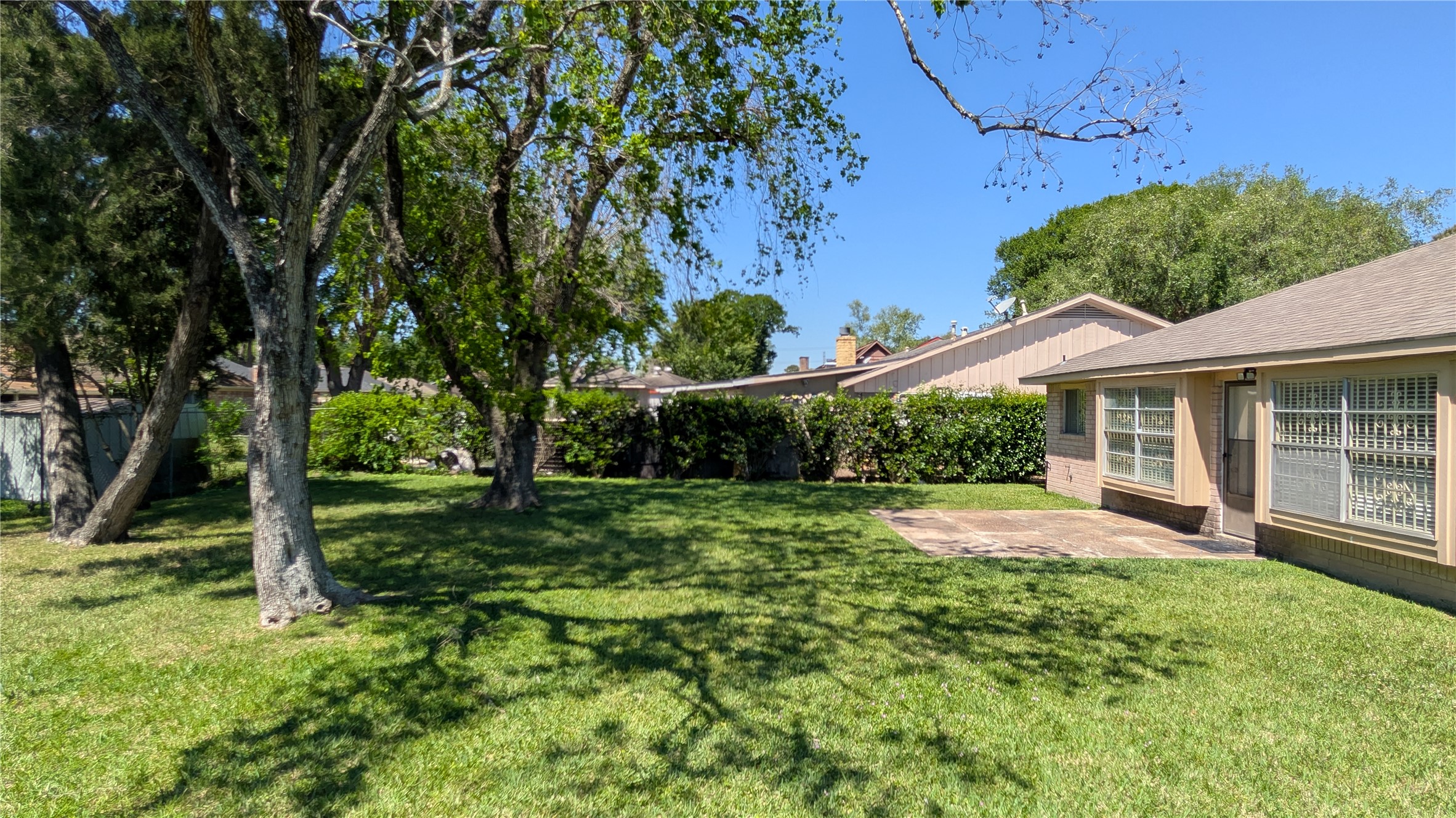 11403 Spring Grove Drive Houston, TX 77099 - Photo 20 of 23 a view of a house with backyard and a tree