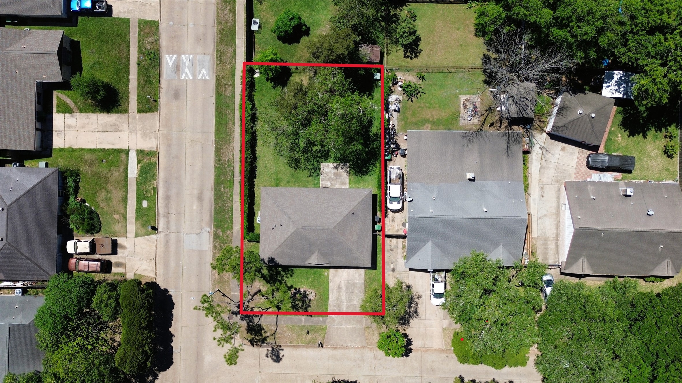 11403 Spring Grove Drive Houston, TX 77099 - Photo 22 of 23 an aerial view of a house with a yard and potted plants