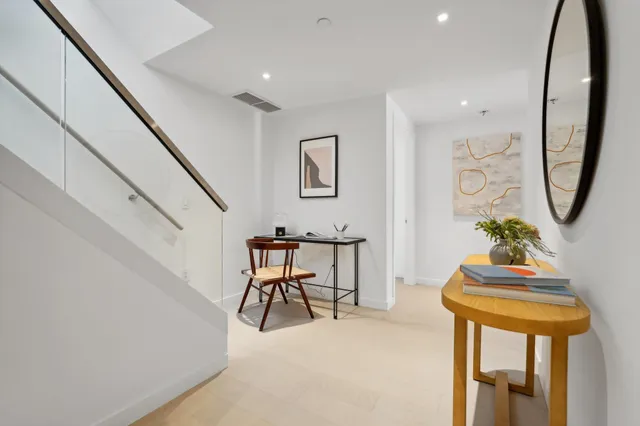 a view of dining room with furniture