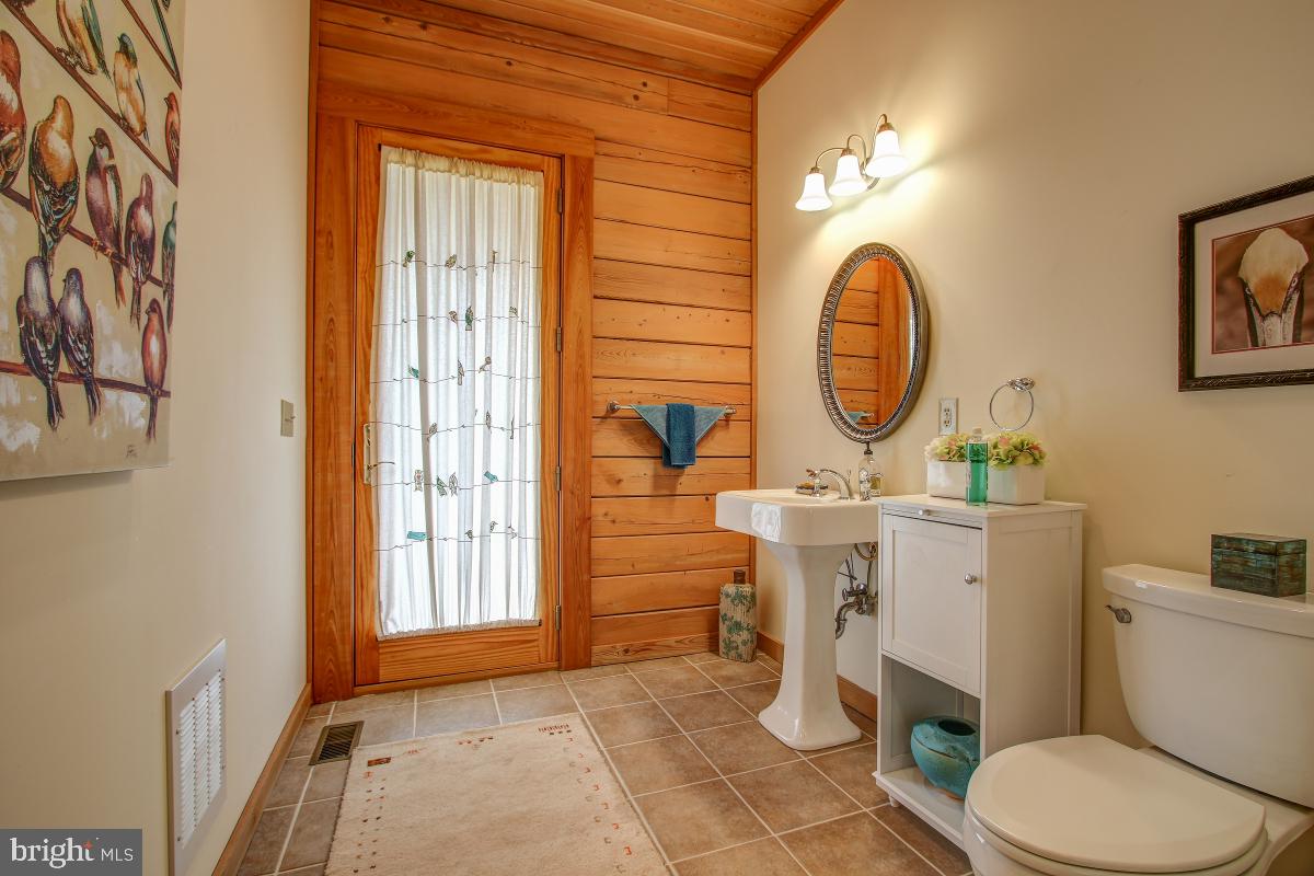9626 Sherburne Farm Road Marshall, VA 20115 - Photo 12 of 57 a bathroom with a toilet a sink and a mirror