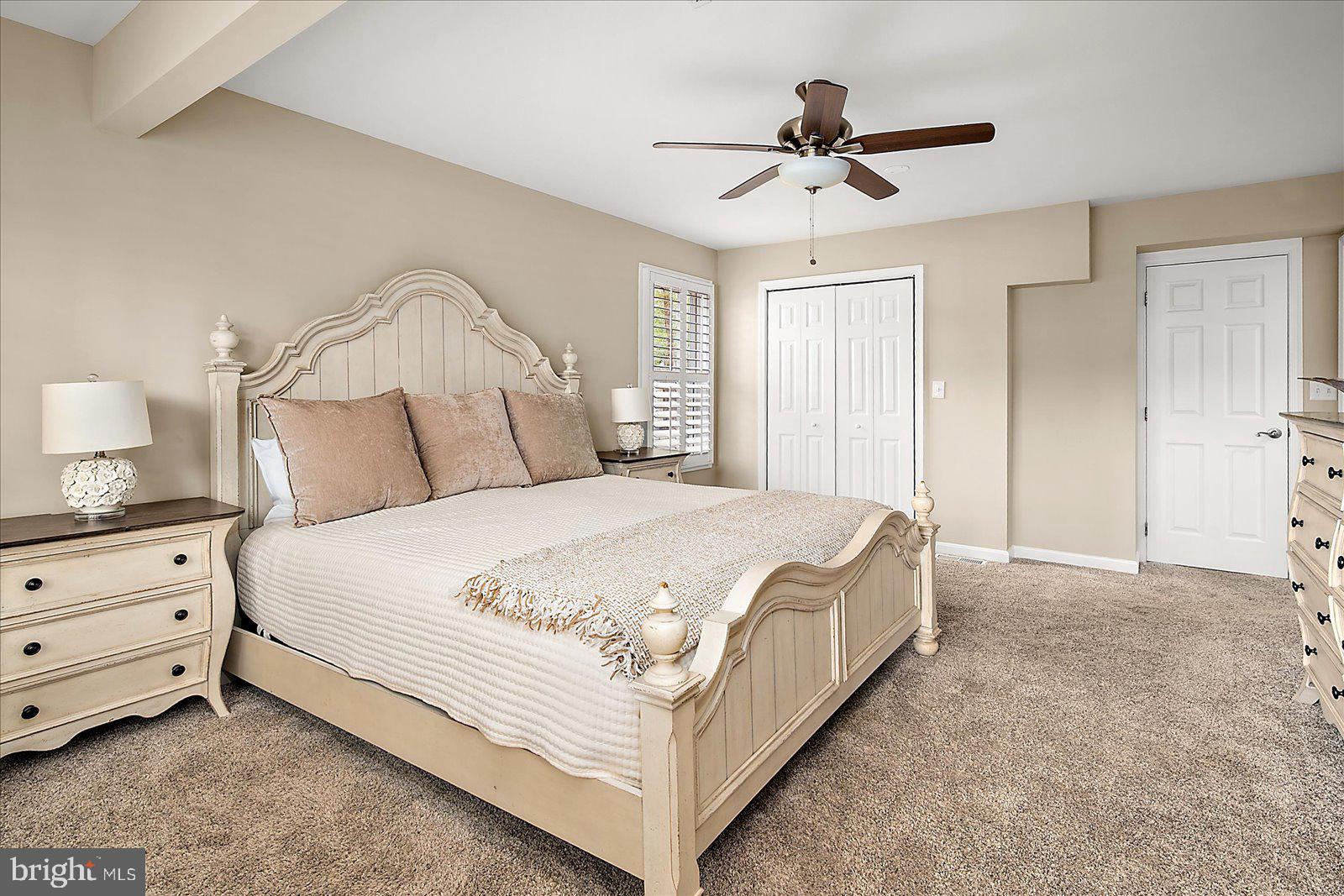 37 Watertown Road Ocean Pines, MD 21811 - Photo 21 of 86 a bedroom with a bed and a ceiling fan