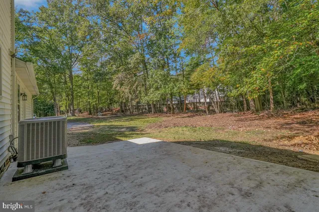 a view of backyard with green space