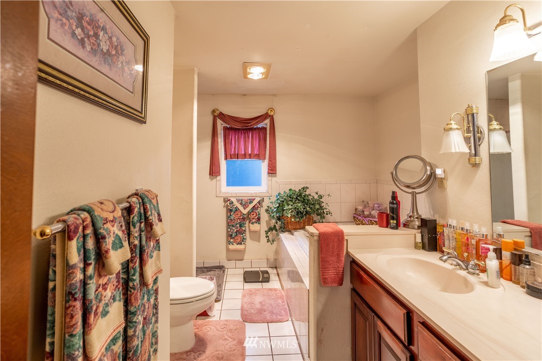 18703 Joselyn Road Southwest Rochester, WA 98579 - Photo 10 of 40 a bathroom with a sink mirror vanity and toilet