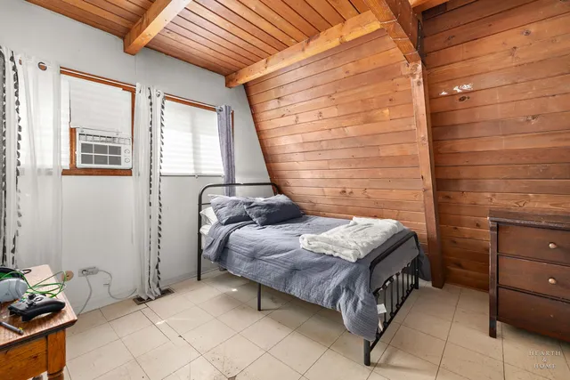 an outdoor space with seating