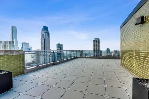 a view of balcony with city view