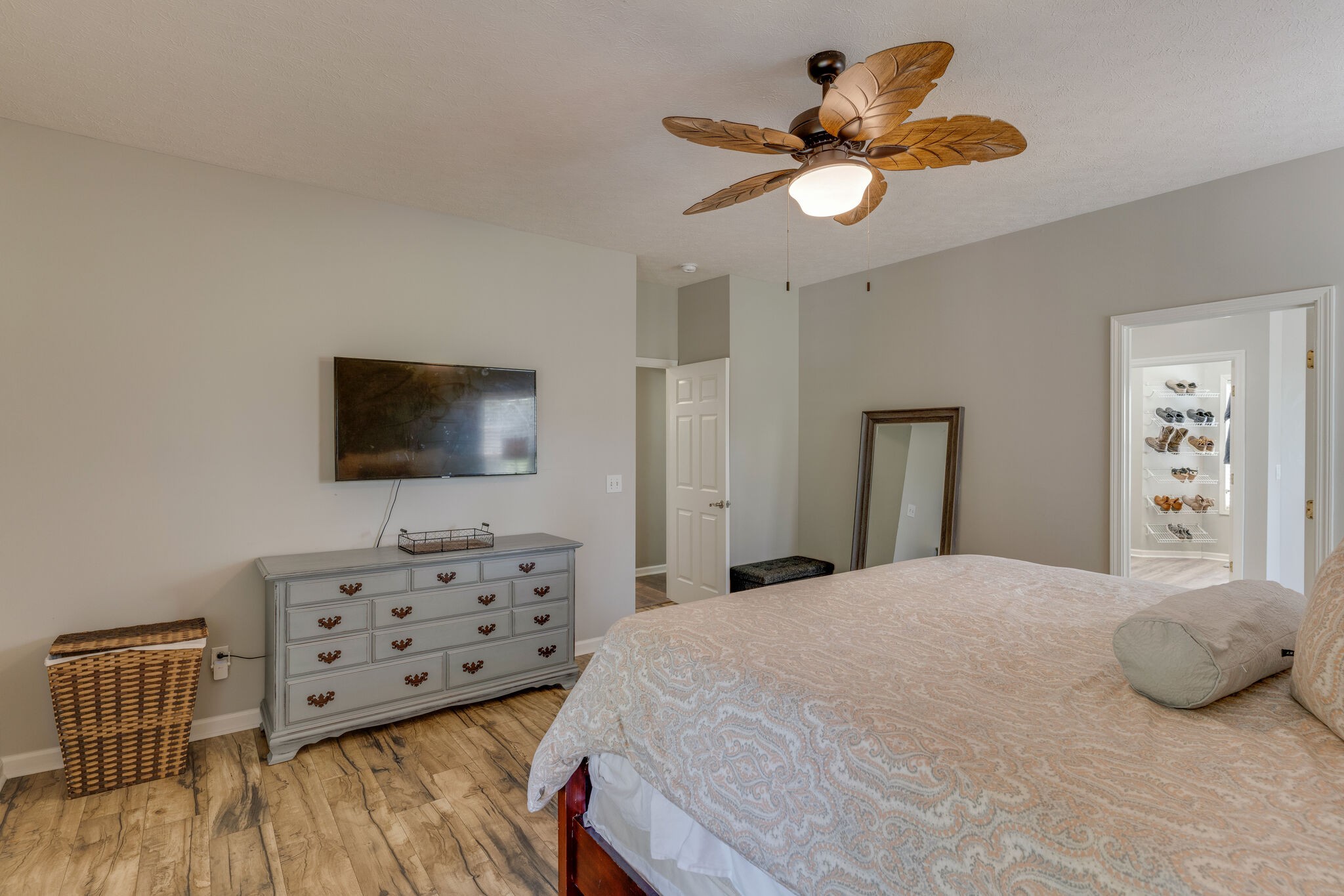 2754 Gideon Road Greenbrier, TN 37073 - Photo 17 of 45 a bedroom with a bed and a flat screen tv