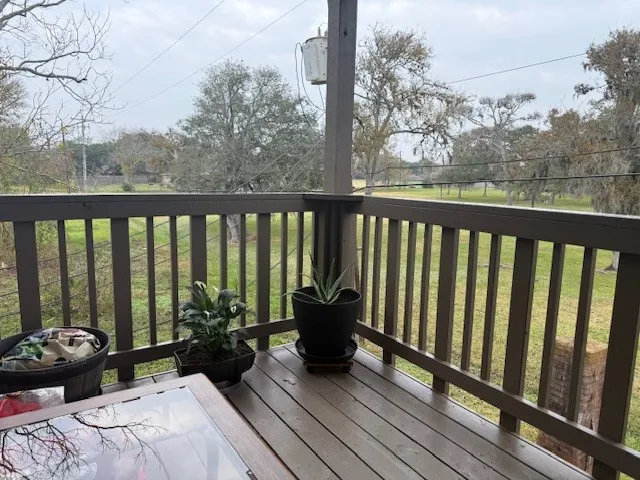 a view of balcony with couch