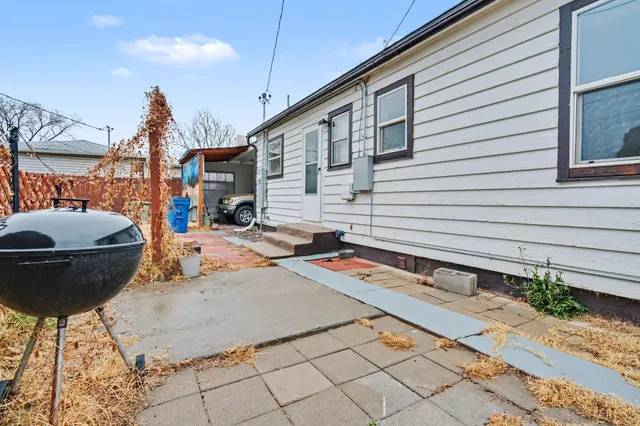 a backyard of a house