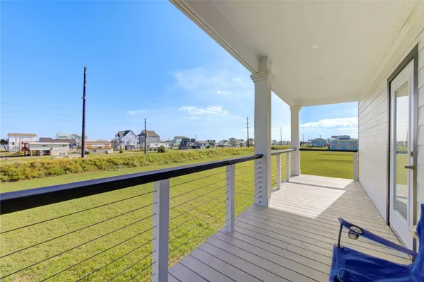 a view of ocean from a balcony