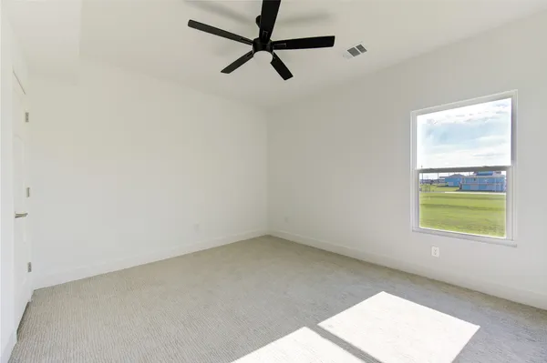 an empty room with a window