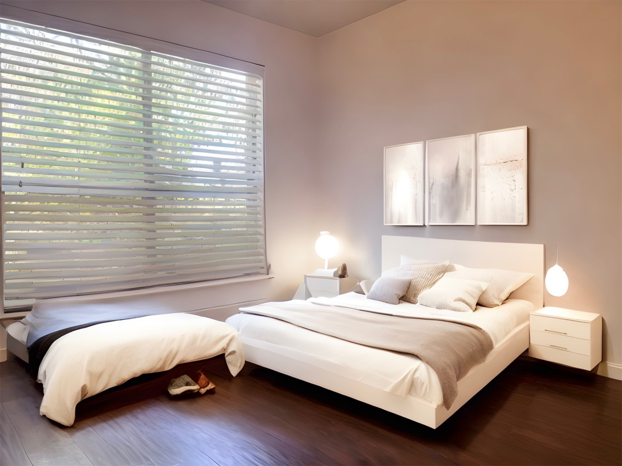 5611 Meadow Crest Austin, TX 78744 - Photo 22 of 29 a bedroom with a bed and a large window