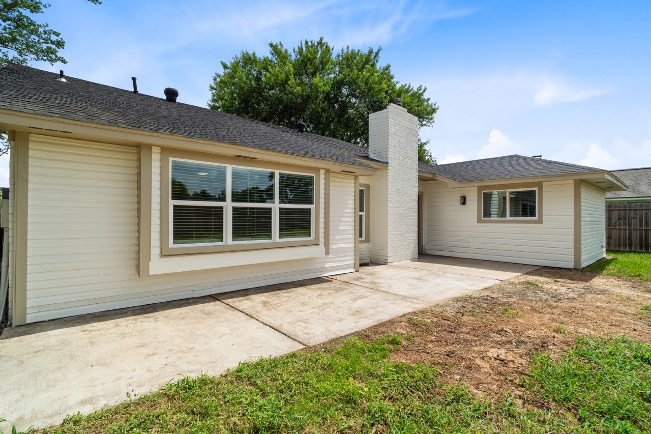 5326 Findlay Drive Pasadena, TX 77505 - Photo 47 of 50 Large backyard patio offers the perfect setting for outdoor dining, relaxing, and weekend gatherings.