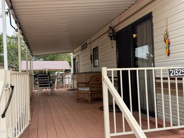 a view of balcony and deck
