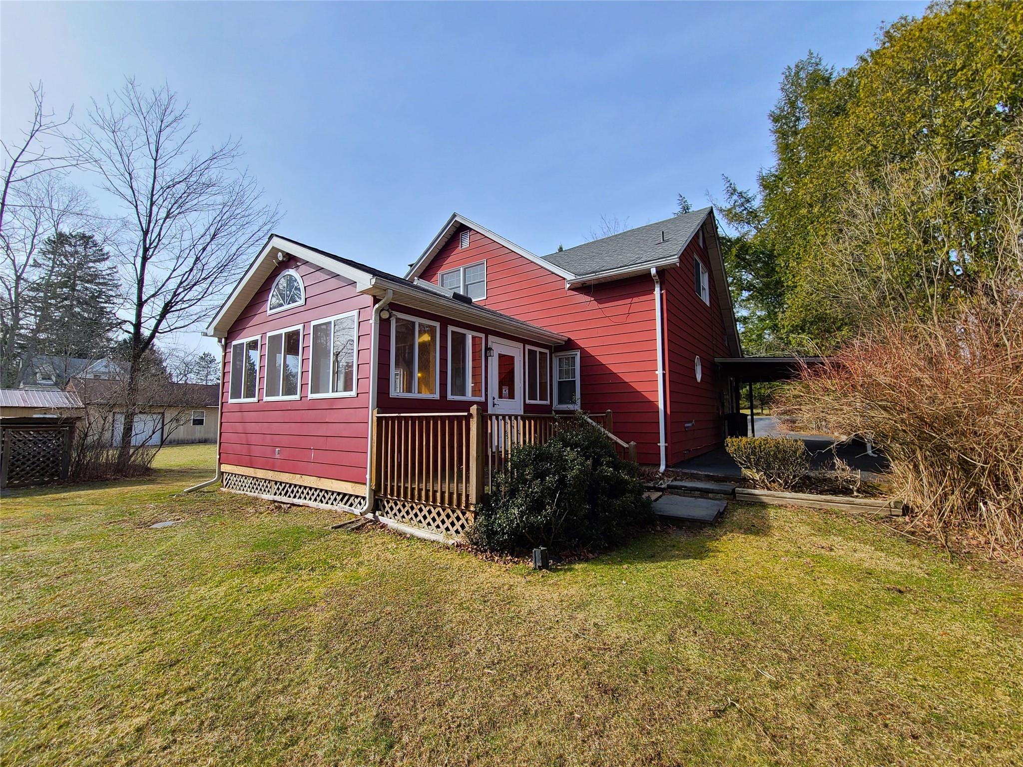493 Old Taylor Road Jeffersonville, NY 12748 - Photo 31 of 35 a view of a house with a yard