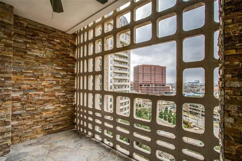 a view of wooden building