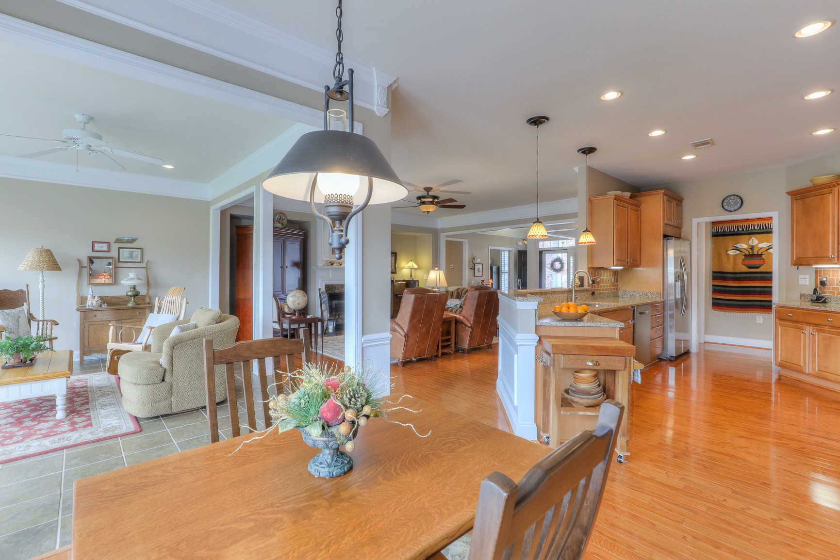 514 Bugler Road Mount Juliet, TN 37122 - Photo 17 of 45 a dining room with stainless steel appliances furniture kitchen view and wooden floor