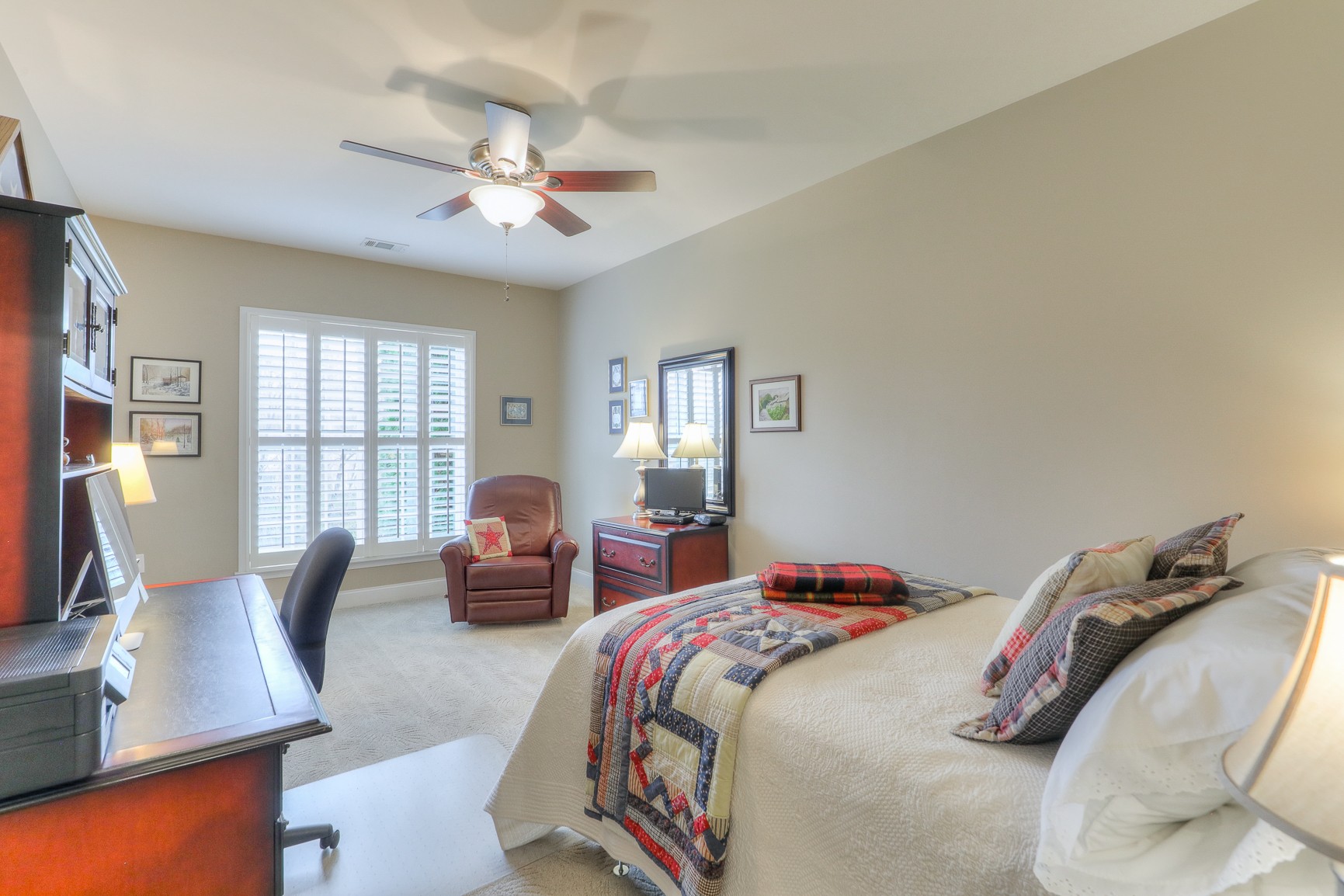 514 Bugler Road Mount Juliet, TN 37122 - Photo 27 of 45 a bedroom with a bed and glass window